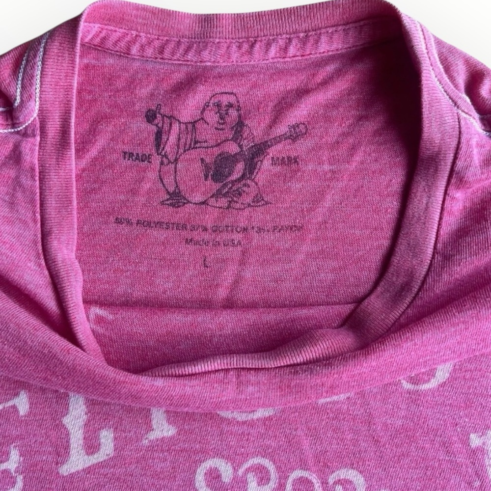 🤠 SOLD 🤠 $8 True Religion Jeans Women’s Large T-shirt Red Logo USA - Picture 4 of 6